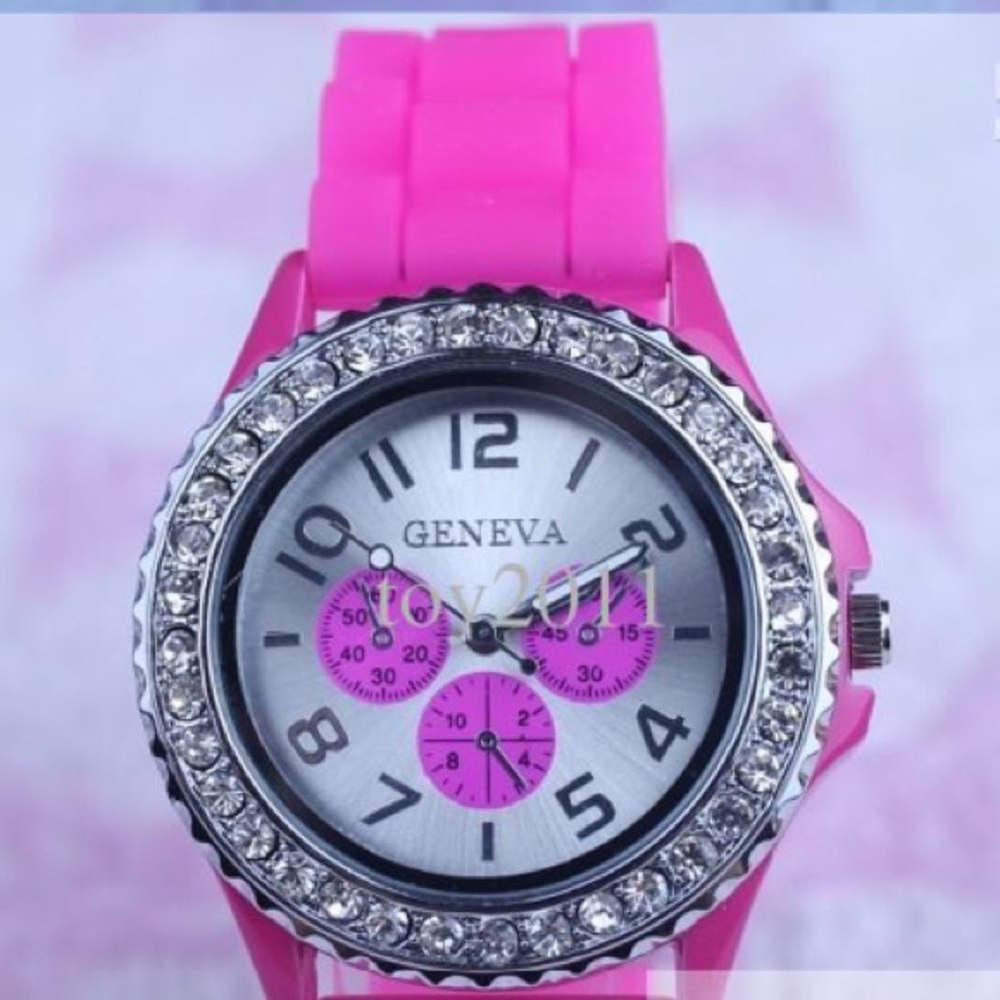 (Only 2 Left)💕 Geneva Diamond Jelly Watch